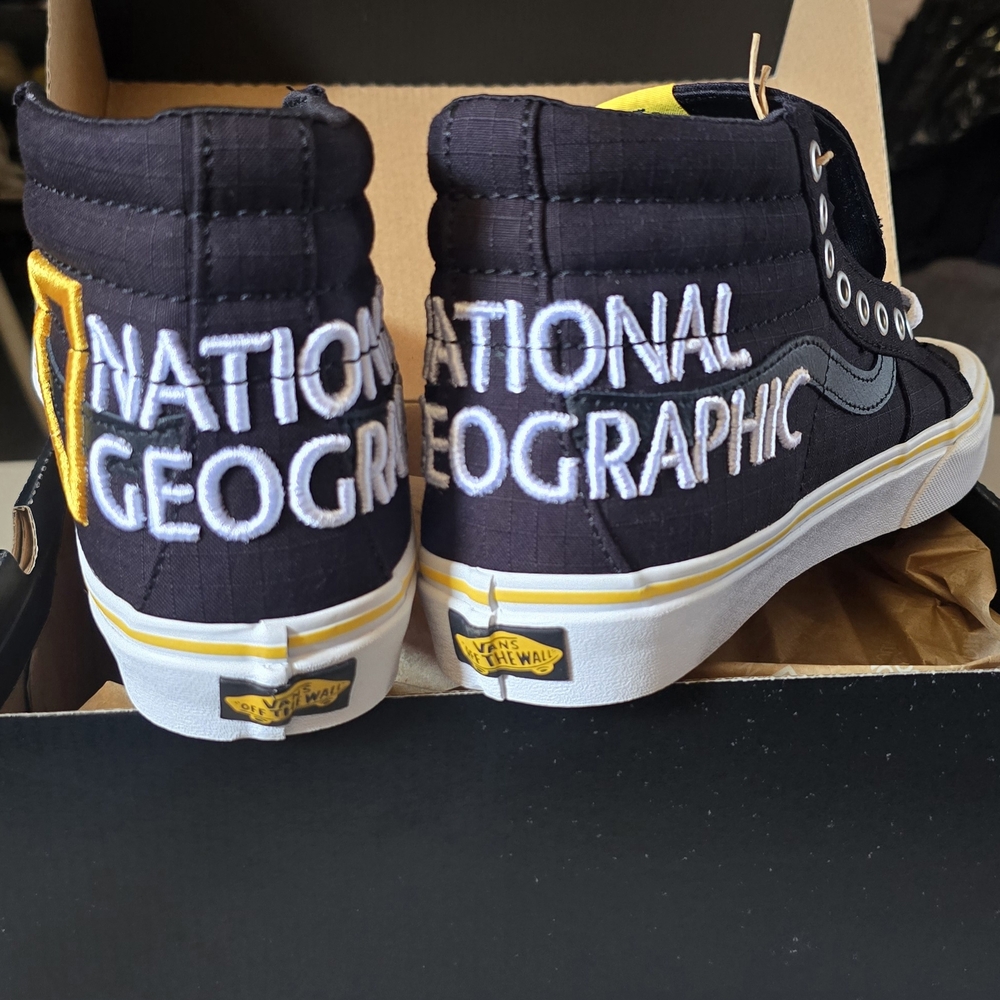 Vans Kids High-Top Sneakers - Black and Yellow